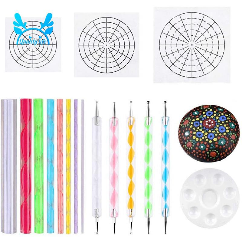 17 Dụng cụ chấm vẽ họa tiết mandala nghệ thuật