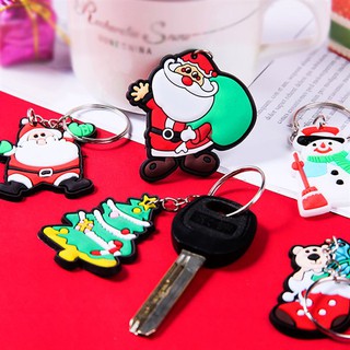 10 Móc Khóa Noel 1 Mặt 5Cm - Thỏ Hồng VPP