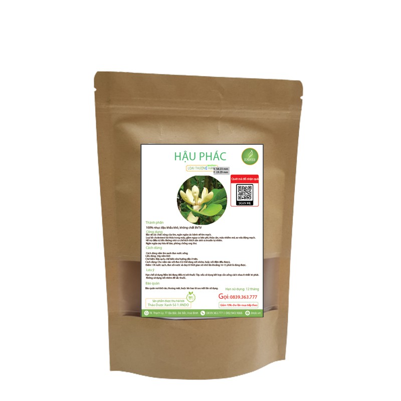 Hậu phác khô thượng hạng JINDO 1kg tác dụng kích thích tiêu hóa