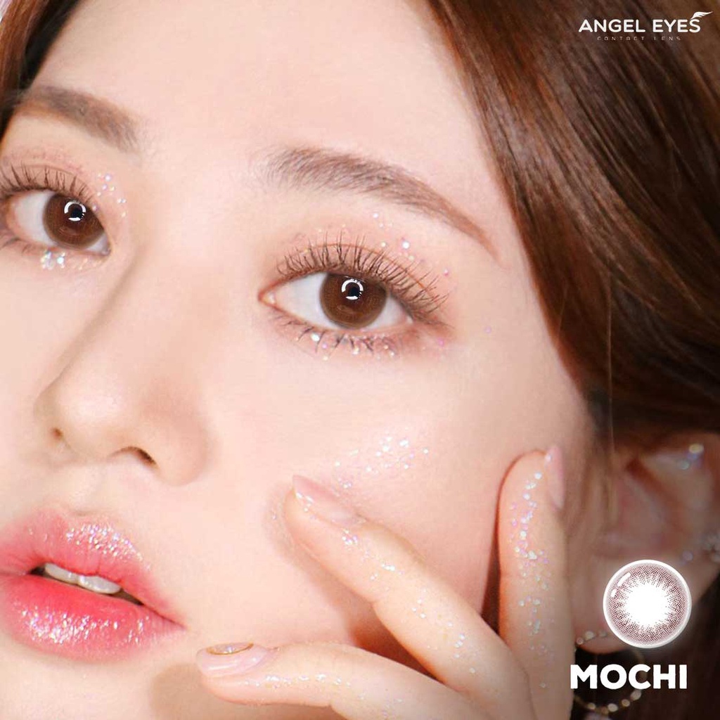Ảnh Lens nâu có độ cận Mochi hiệu Angel Eyes có độ từ 0 - 8 độ, dòng kính áp tròng nâu có độ phù hợp kỷ yếu, đi học, cô dâu 4