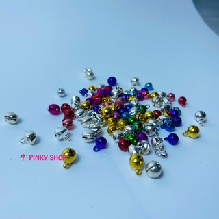 Chuông handmade tròn nhỏ, mini lục lạc trang trí nguyên liệu làm vòng tay handmade đủ màu ngẫu nhiên Pinky Shop mã CTTH1