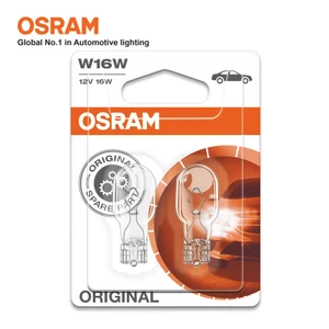 Combo 2 Bóng Đèn Chân Ghim Trung 1 Tim Halogen OSRAM Original Dùng Cho Xe Ô Tô Xe Hơi Chân T15 W16W 12V 16W - 310LM
