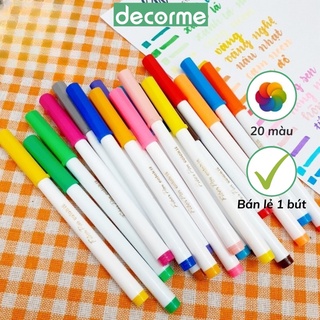 Bút brush viết calligraphy DecorMe bút dual tip brush pen 2 đầu đa ...