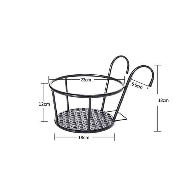 giỏ sắt treo hoa ban công - hàng đẹp sơn tĩnh, hàng loại 1 [GIÁ SỈ]