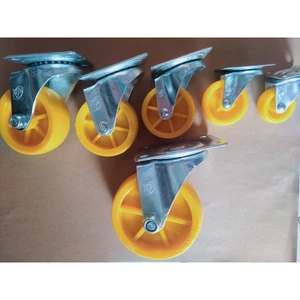 Bánh xe đẩy hàng, bánh xe nhựa vàng XOAY 360° - Dùng để hỗ trợ vận chuyển rất hiệu quả