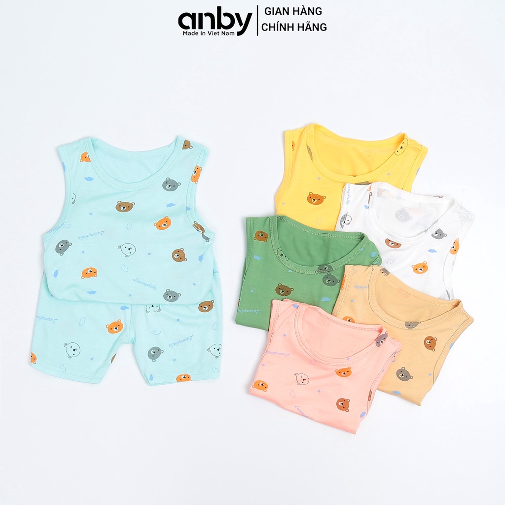 [Mã BMLTB200 giảm đến 100K đơn 499K] Quần áo trẻ em ANBY kiểu ba lỗ cho bé từ 1 đến 6 tuổi thun lạnh hình gấu chất vải