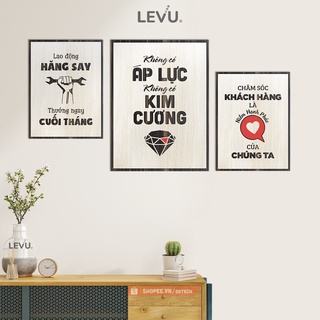Bộ 3 tấm tranh slogan treo tường bố cục hiện đại SB3 combo tranh treo tường 3 tấm phong cách mới