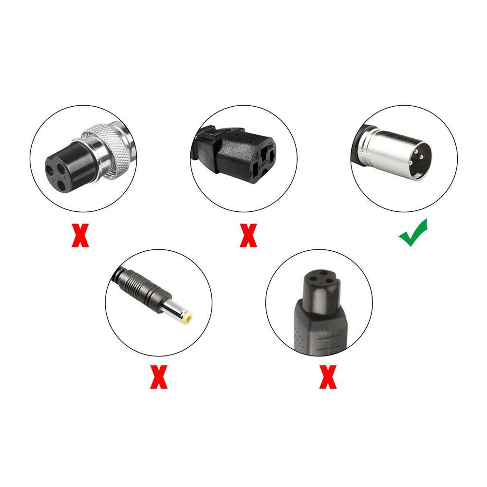 YRBWD Bộ sạc xe đạp điện 24/42V 2A Sạc nhanh Bền bỉ Thực tế cho Xe máy điện Xe lăn