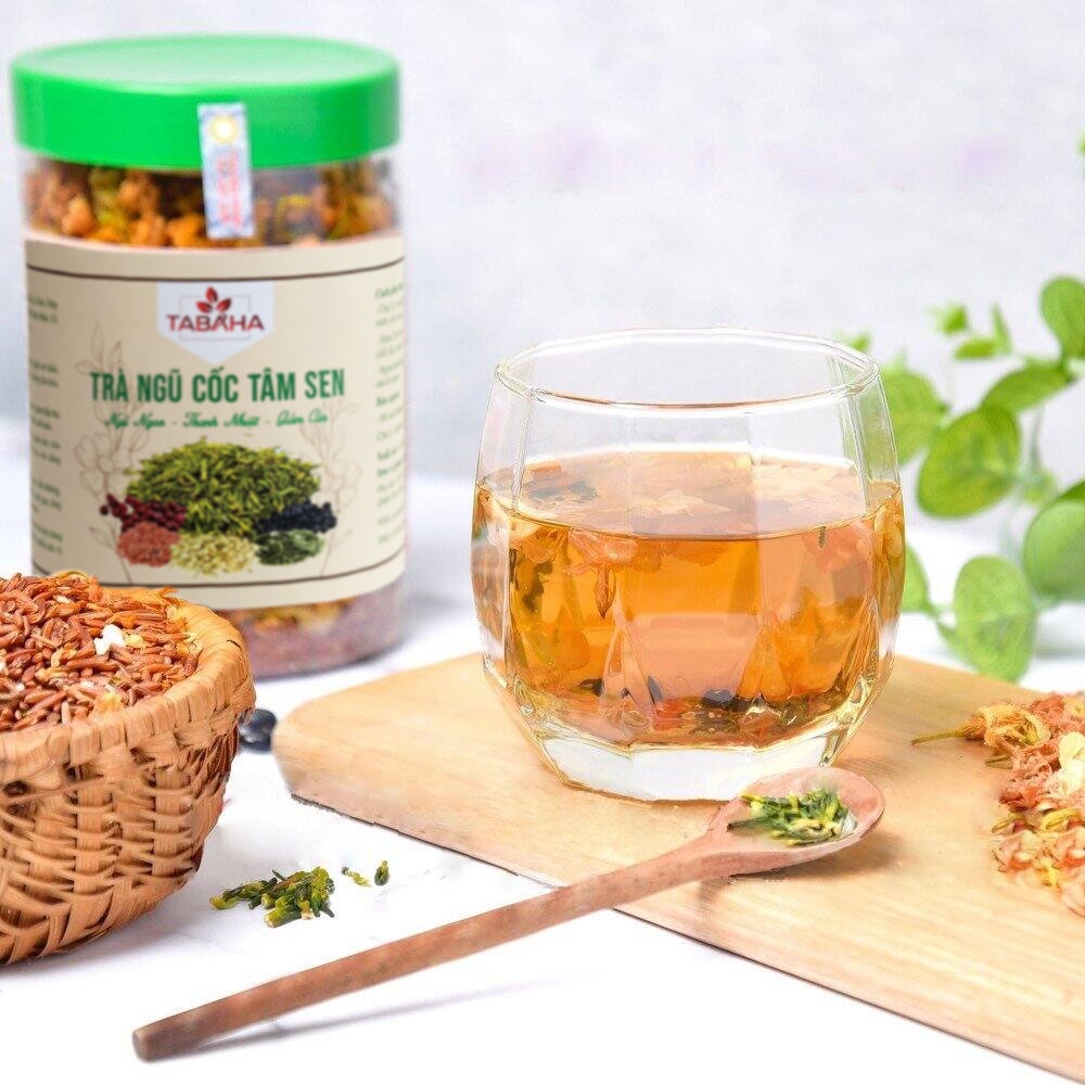 Ảnh Trà Ngũ Cốc Tâm Sen Tabaha Hộp 500g Thanh Nhiệt Cơ Thể Ngủ Ngon Từ 10 Thành Phần 1