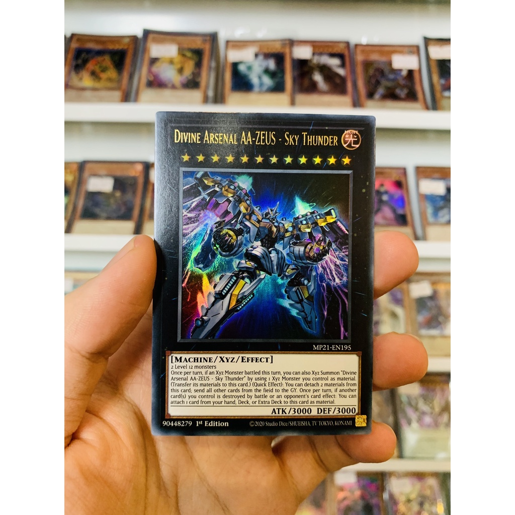 Thẻ Bài Lẻ Yugioh Mã Mp21 En195 Divine Arsenal Aa Zeus Sky Thunder Ultra Rare 1st 0052