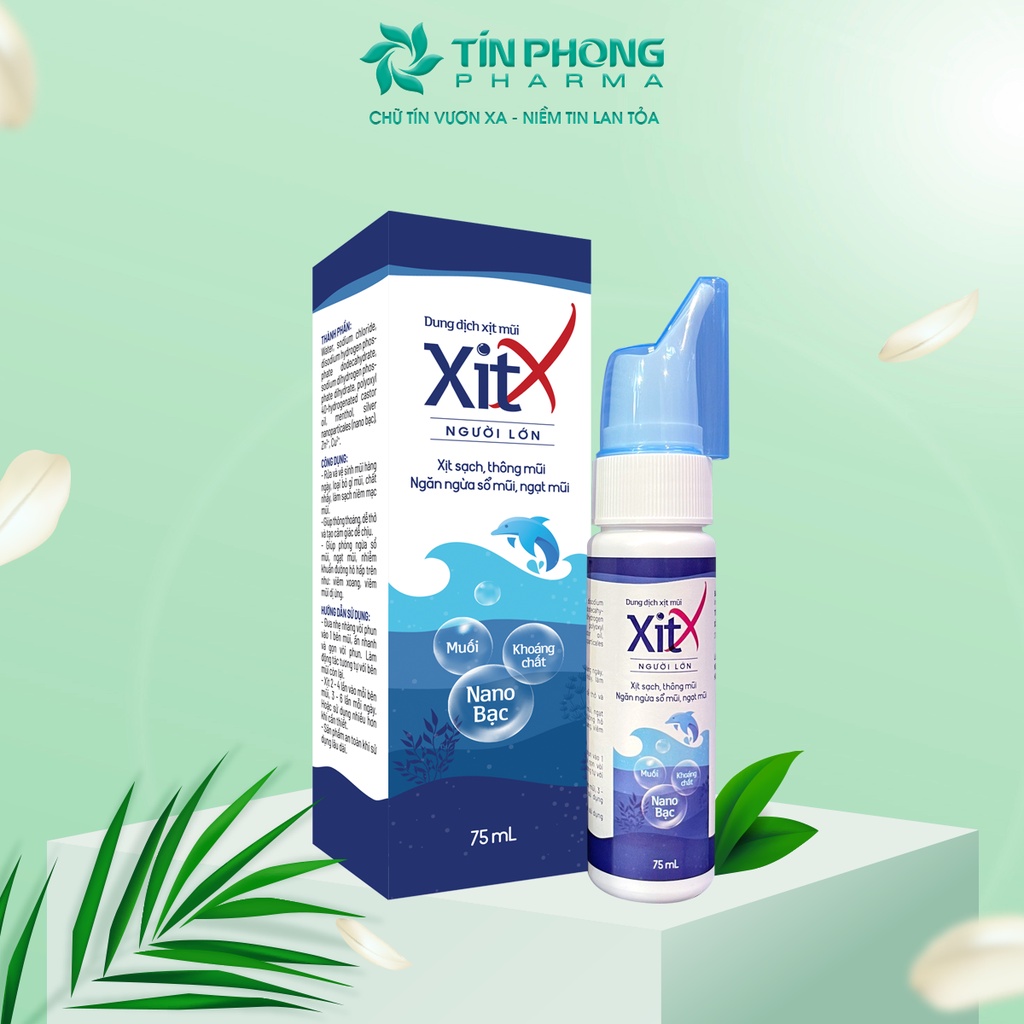 Ảnh Bình Xịt Mũi XỊT X Giúp Rửa, Vệ Sinh Mũi Thông Thoáng, Sạch Sẽ Có Thể Sử Dụng Cho Người Lớn Và Trẻ Em Dung Tích 75ml 1