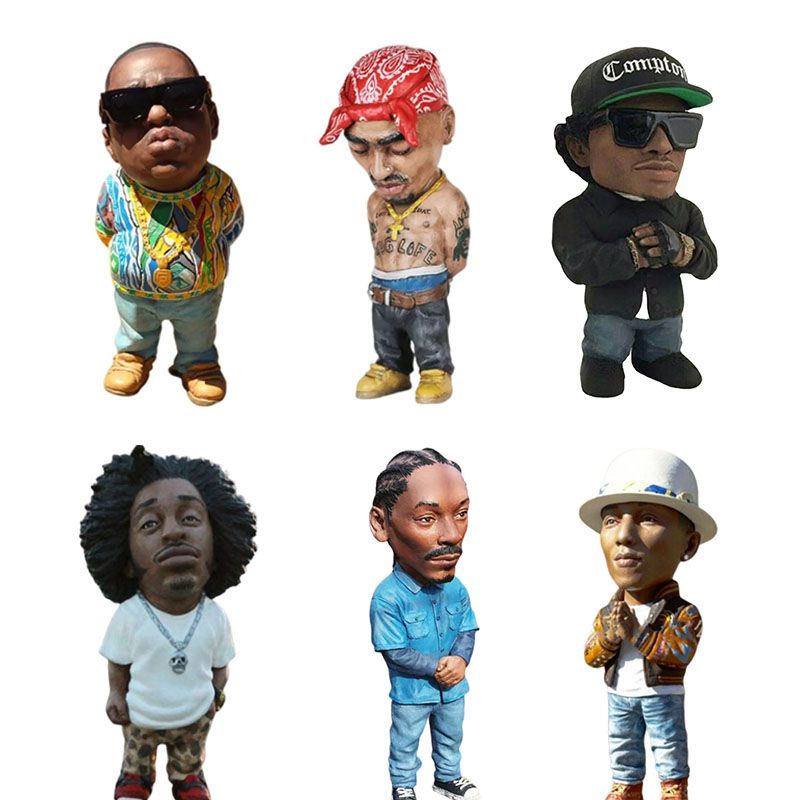 Set 2 Mô Hình Đồ Chơi Nhân Vật Trong Rapper Bro Shakur Mô Hình Ngôi Sao Băng Đạn Dùng Trang Trí