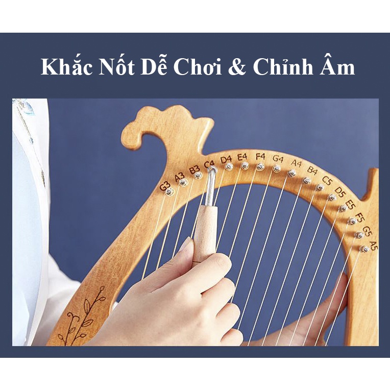 Đàn Lyre 19 dây - Full Phụ Kiện - Túi chống sốc