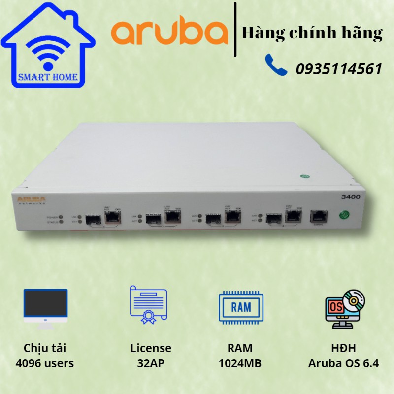 Controller Aruba 3400 Full License 32AP Hàng chính hãng ARUBA | Shopee ...