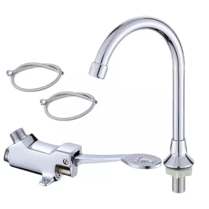 Công tắc điều khiển Van bàn đạp chân Vòi đồng bồn tắm vòi Vòi nước lạnh đơn