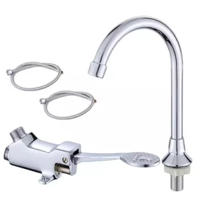 Công tắc điều khiển Van bàn đạp chân Vòi đồng bồn tắm vòi Vòi nước lạnh đơn