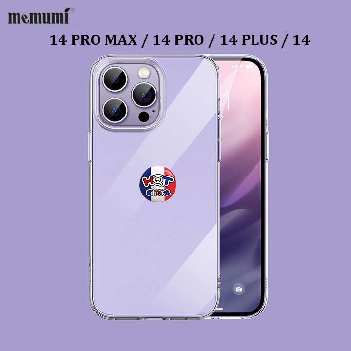 Memumi [3 In 1] Custodia Crystal Clear Per IPhone 14 Pro Max: Cover Trasparente Anti-Ingiallimento + Vetro Temperato + Protezione Fotocamera - 3