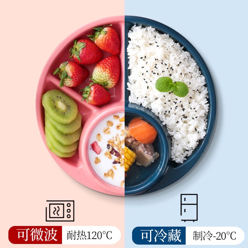 Bộ Đĩa Ăn Chia Ngăn Bằng Nhựa Cho Người Lớn Và Trẻ Em