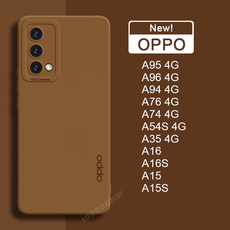 Mới Ốp Điện Thoại Silicon Mềm Mặt Nhám Màu Kẹo Cho oppo a96 a95 a94 a76 a74 a54s a57 a35 a16 a16s a15 a15s f19 pro 4g