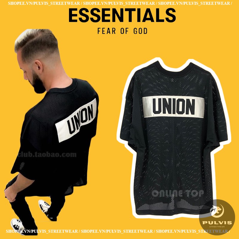 ⚡️[BEST QUALITY] - Áo FEAR OF GOD UNION 5th Mesh Tee (BLACK), Áo Mesh Tee  FOG Union