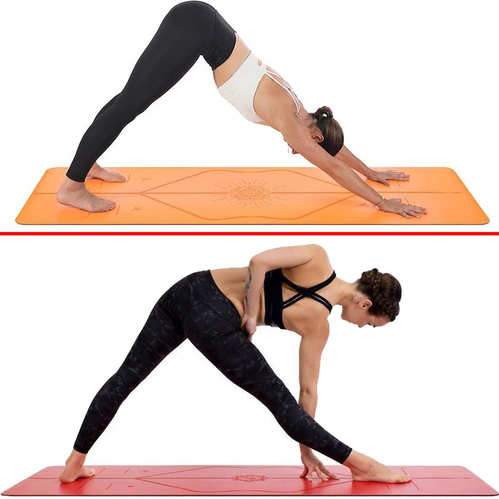 Ảnh Thảm Yoga Định Tuyến Da PU – Xanh Dương - Thảm Tập Yoga Tập Gym Tập Thể Thao Cao Cấp Chính Hãng Amalife 3