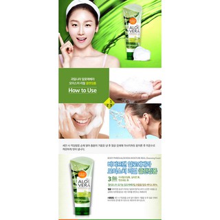 Sữa rửa mặt lô hôi welcos aloevera moisture real foam 150g