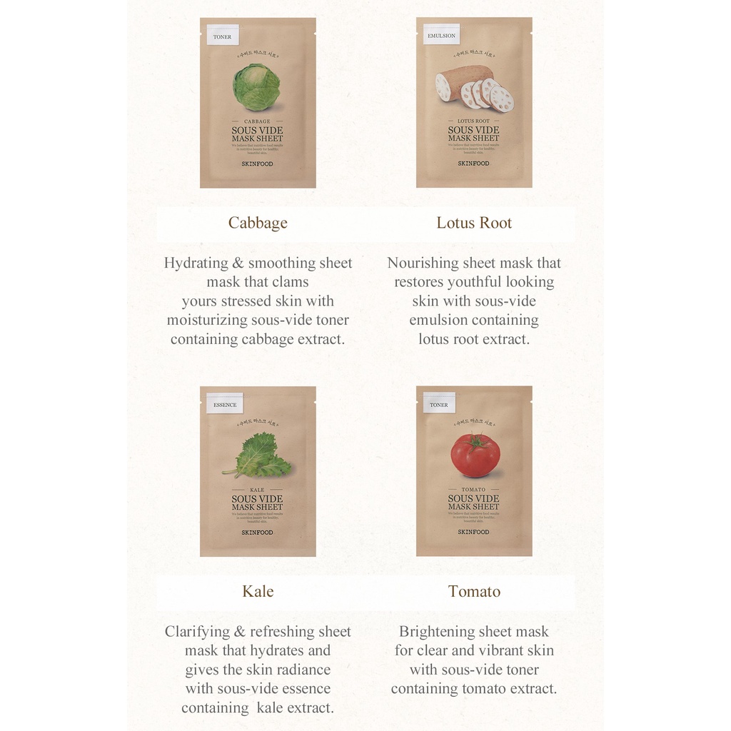 Ảnh 10 miếng mặt nạ Sous Vide thuần chay nuôi dưỡng và dưỡng ẩm Sous Vide Sheet Mask 1