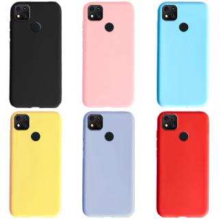 Ốp điện thoại TPU silicon mềm mặt nhám chống sốc màu kẹo ngọt cho Xiaomi Redmi 9A 9C