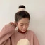 Dây thun cột tóc nhồi bông lông giả mềm màu trơn cỡ lớn phong cách thu đông Hàn đơn giản cho nữ