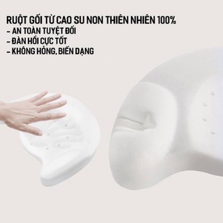 Gối cao su non chống méo đầu, chống bẹp đầu, chống nghẹo cổ ❤️ gối sơ sinh an toàn cho bé