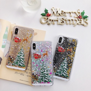 Ốp Điện Thoại Trong Suốt Chống Sốc Chống Rơi Họa Tiết Cây Thông Giáng Sinh Cho iphone 6 6s 7 8 plus 11 12 13 mini x xs max xr