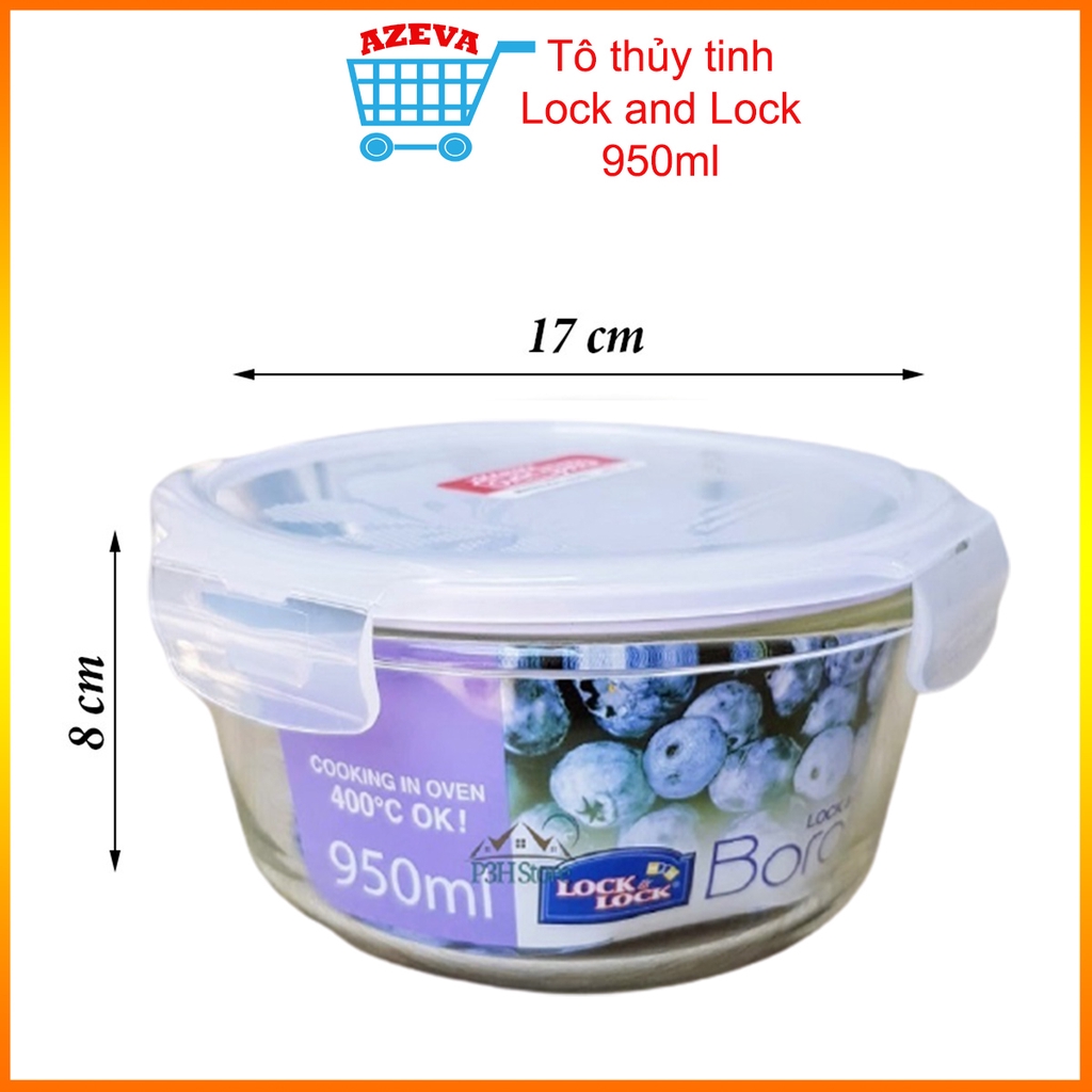 Tô thủy tinh Lock and Lock 950ml, thố thủy tinh có nắp đậy Lock&Lock ...