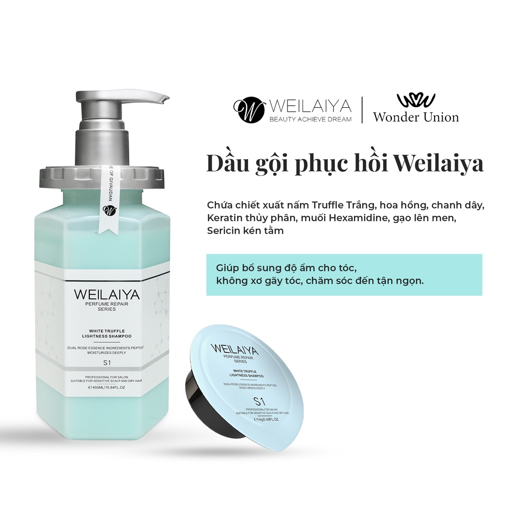 Mô tả Dầu gội đầu thảo dược Weilaiya chiết xuất nấm Truffle giúp chống lão hóa da đầu và mượt tóc cho tóc hư tổn 450ml - 2
