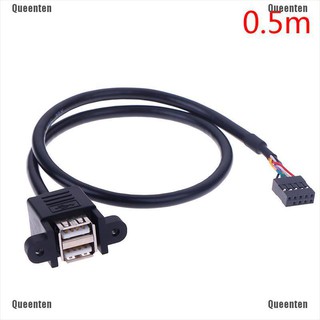 Dây cáp mở rộng chuyển đổi đầu bo mạch chủ 9 chân sang 2 cổng cắm USB 2.0