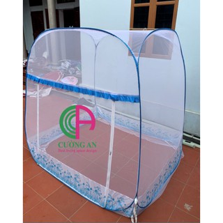 Màn chụp tự bung đỉnh vuông cao cấp cường an có chân viền vải lụa xung quanh đủ size