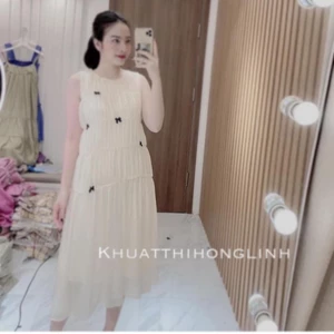 siêu phẩm váy nơ tầng 2 lớp