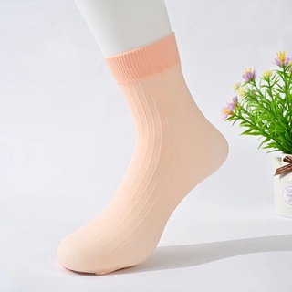 1 Đôi Vớ Ống Ngắn Siêu Co Giãn Thoáng Khí Màu Kẹo Thời Trang Xuân Hè Cho Bé