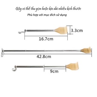 Combo 2 Cây Gậy Gãi Lưng Inox Nhỏ Gọn Tiện Lợi