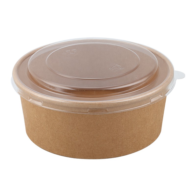 [LỐC 100 cái] Tô giấy/Hộp giấy tròn nắp trong 750ml-1000ml hộp đựng bánh - BBTC