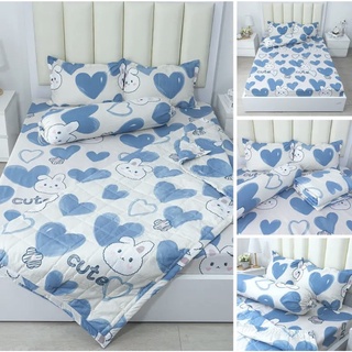 Ga gối cotton poly, ga kèm gối cotton bo chun bọc đệm size 1m6 và 1m8 nhiều mẫu tặng kèm 1 vỏ ôm cùng mầu hàng xưởng
