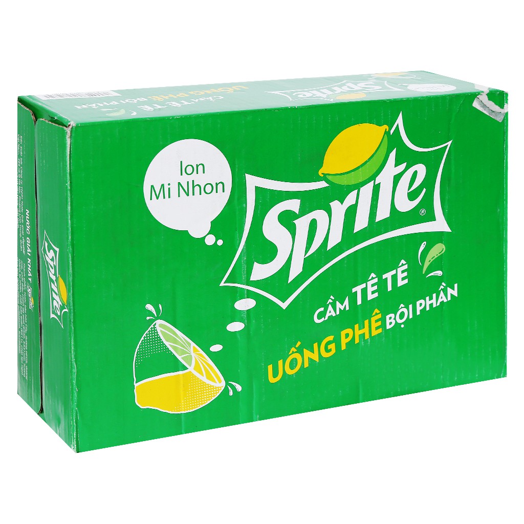 Thùng 24 lon nước ngọt Sprite hương chanh 250ml | Shopee Việt Nam