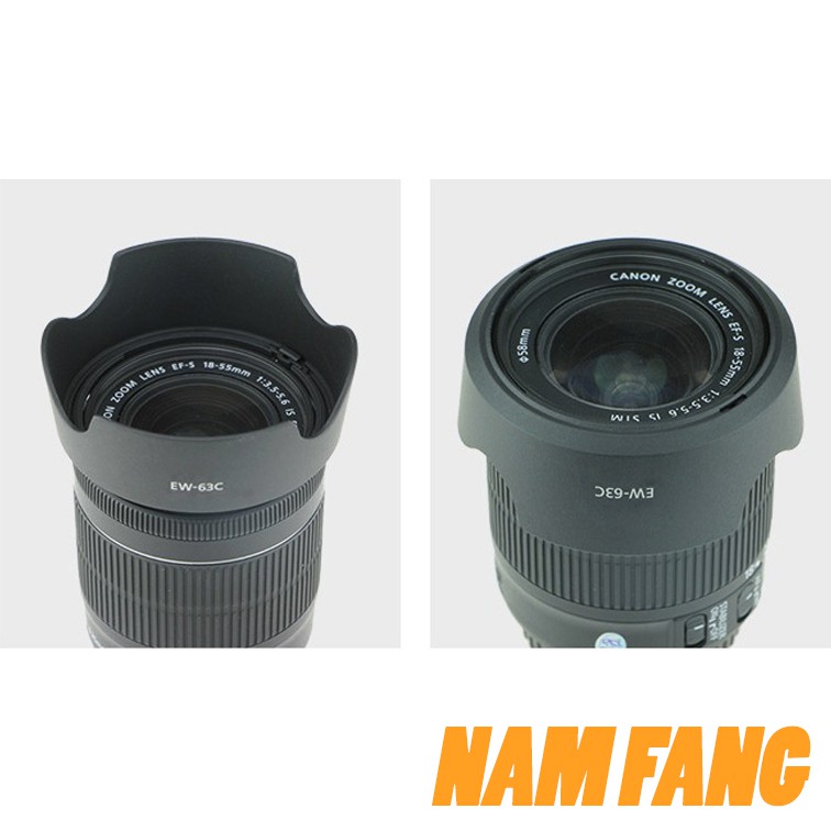 LENS HOOD CANON EW-63C CHO ỐNG KÍNH CANON 18-55MM F/3.5-5.6 IS STM