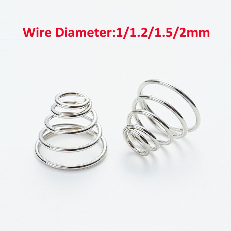 1 Dây 1mm-2mm Tháp Lò xo 304 Thép không gỉ Hình nón Nén lò xo côn áp suất lò xo