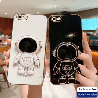 ốp lưng iPhone 7 8 7 plus 8 plus 6 6s 6 plus TPU Mạ điện 3D Phi hành gia có chân đế ốp điện thoại iPhone 7 8 7 plus 8 plus 6 6s 6 plus