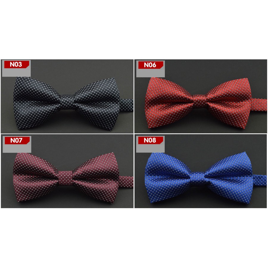 Nơ cài áo nam chú rể, dự tiệc chấm bi loại dày dạng cài | Shopee Việt Nam