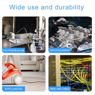 1 / 2 / 4 / 5Meter Nhựa Silicon Bện Ống Sợi Thủy Tinh Đường Kính 1-25mm 200°C Ống cáp cách nhiệt bằng sợi thủy tinh chống cháy Bảo vệ ống