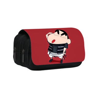 YT2 Crayon Shin-chan hộp đựng bút chì sinh viên in hình dung tích lớn hai lớp túi đựng bút văn phòng phẩm TY2