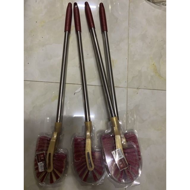 Cây cọ vệ sinh bồn cầu cọ toilet 2 đầu cán inox thiết kế nhỏ gọn lông chổi mềm làm sạch sẽ bụi bẩn [GIÁ SỈ]