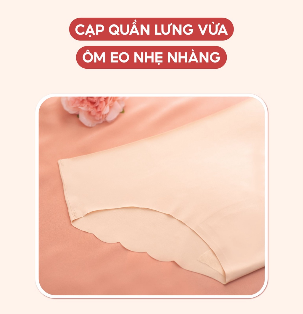 Mô tả COMBO 4 Quần Lót Su Đúc Mát Lạnh Thiết Kế Chữ V Không Đường May Không Lộ Viền Khi Mặc Loirechic QSD04 - Màu Da - 5