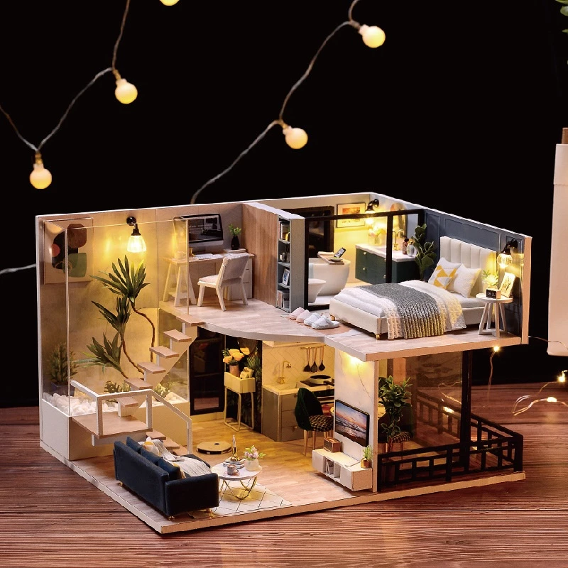 Mô hình nhà búp bê tự làm diy doll house miniature CUTEROOM nhiều mô hình nhà